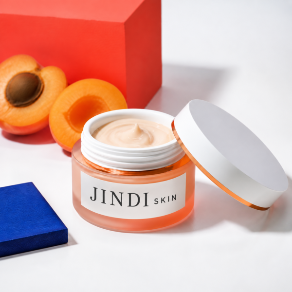 Apricot Ceramide Cream with JINDI SKIN logo on the packaging
