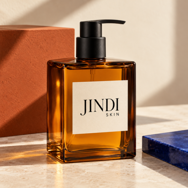 Amber Veil Body Oil — JINDI SKIN packaging concept